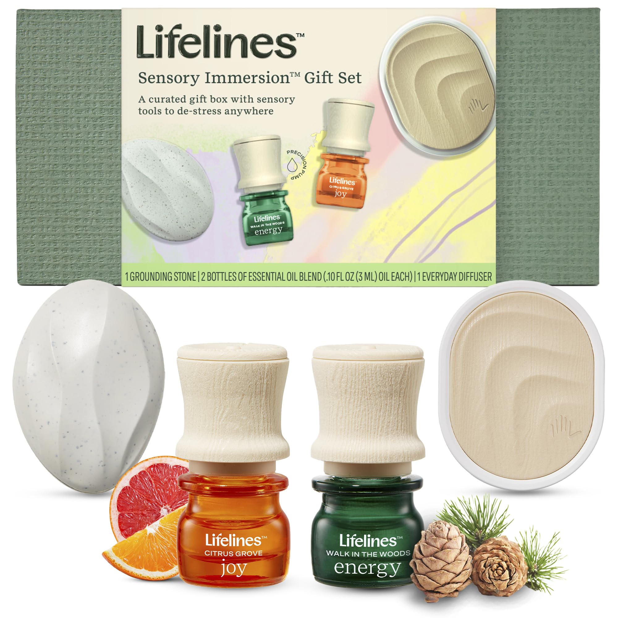 Lifelines sensory immersion gift set box for gifting relaxation and mindful rituals.