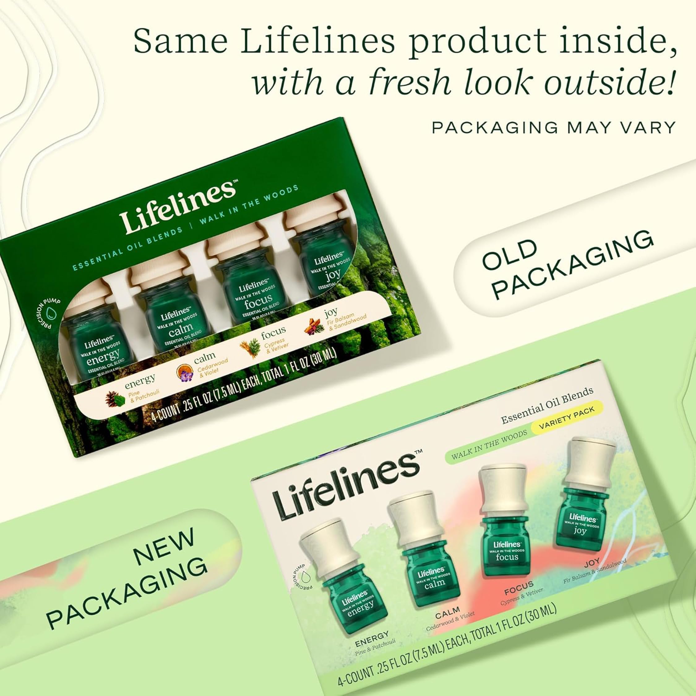Lifelines Walk in the Woods Calm diffuser scene for relaxation.
