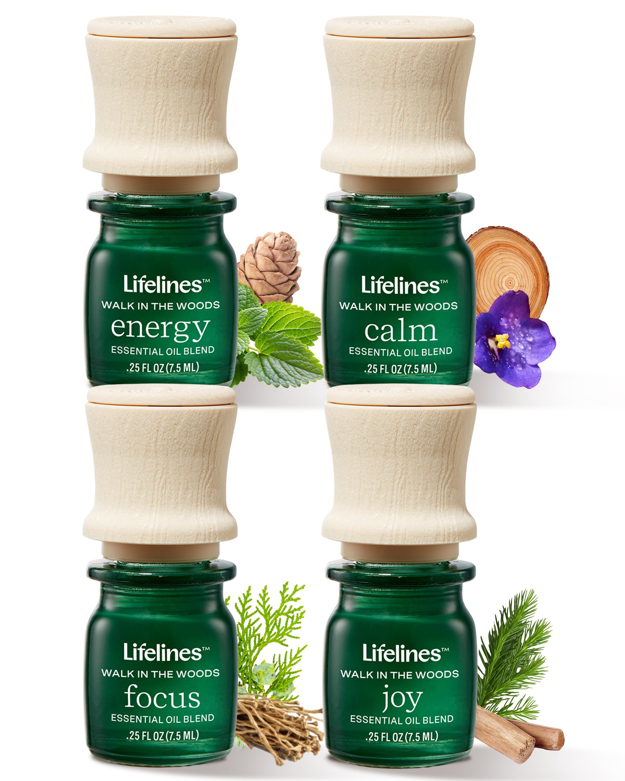 Lifelines Walk in the Woods Joy bottle with precision pump for easy diffuser use.