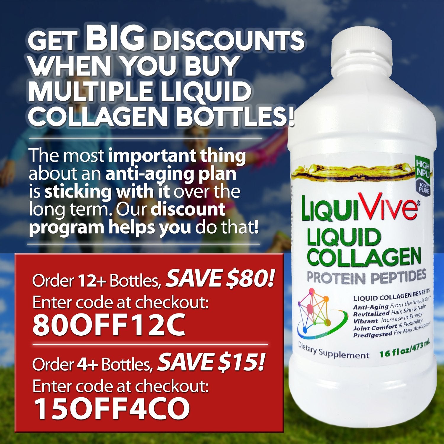 Life Miracle LiquiVive liquid pour demonstrates easy absorption and convenient daily use.