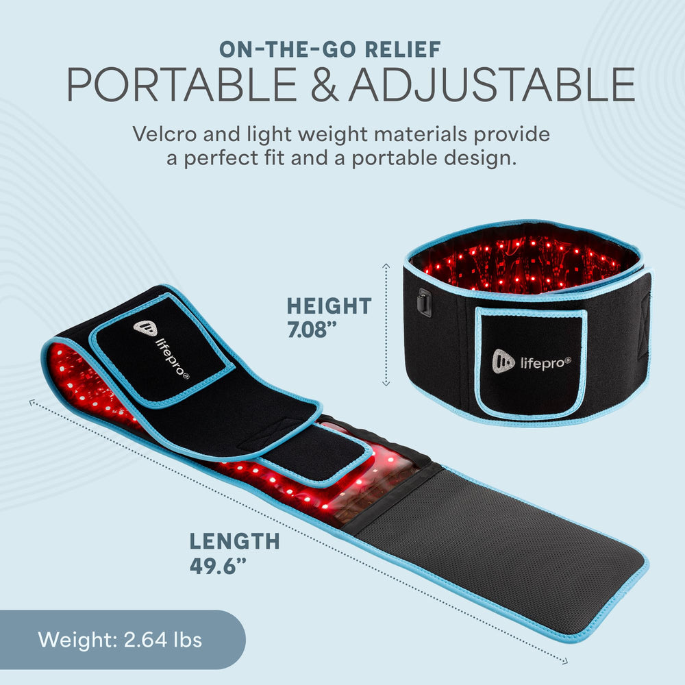 LifePro back and shoulder coverage provides broad-area red light therapy.