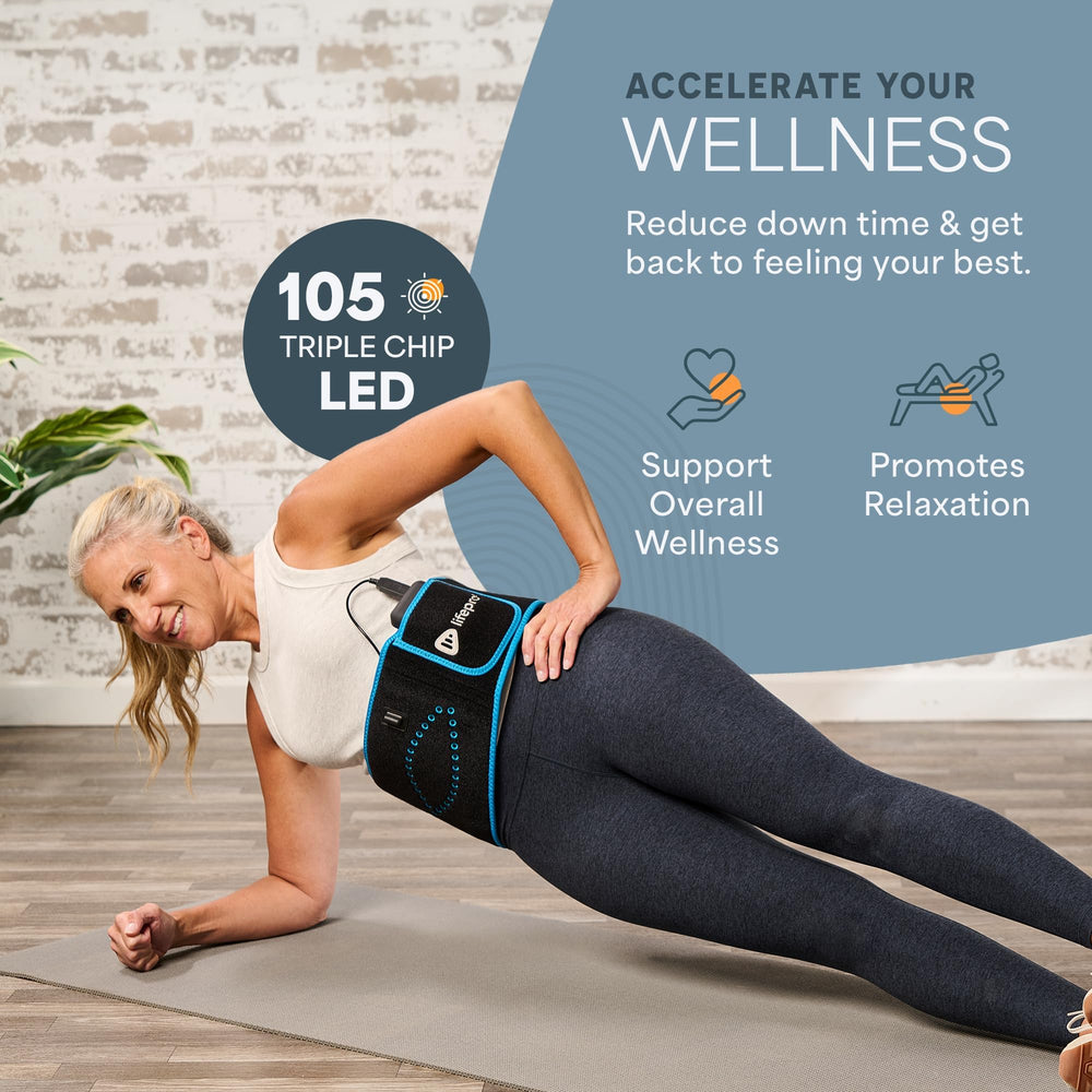 LifePro compact belt design supports on-the-go wellness and quick sessions.