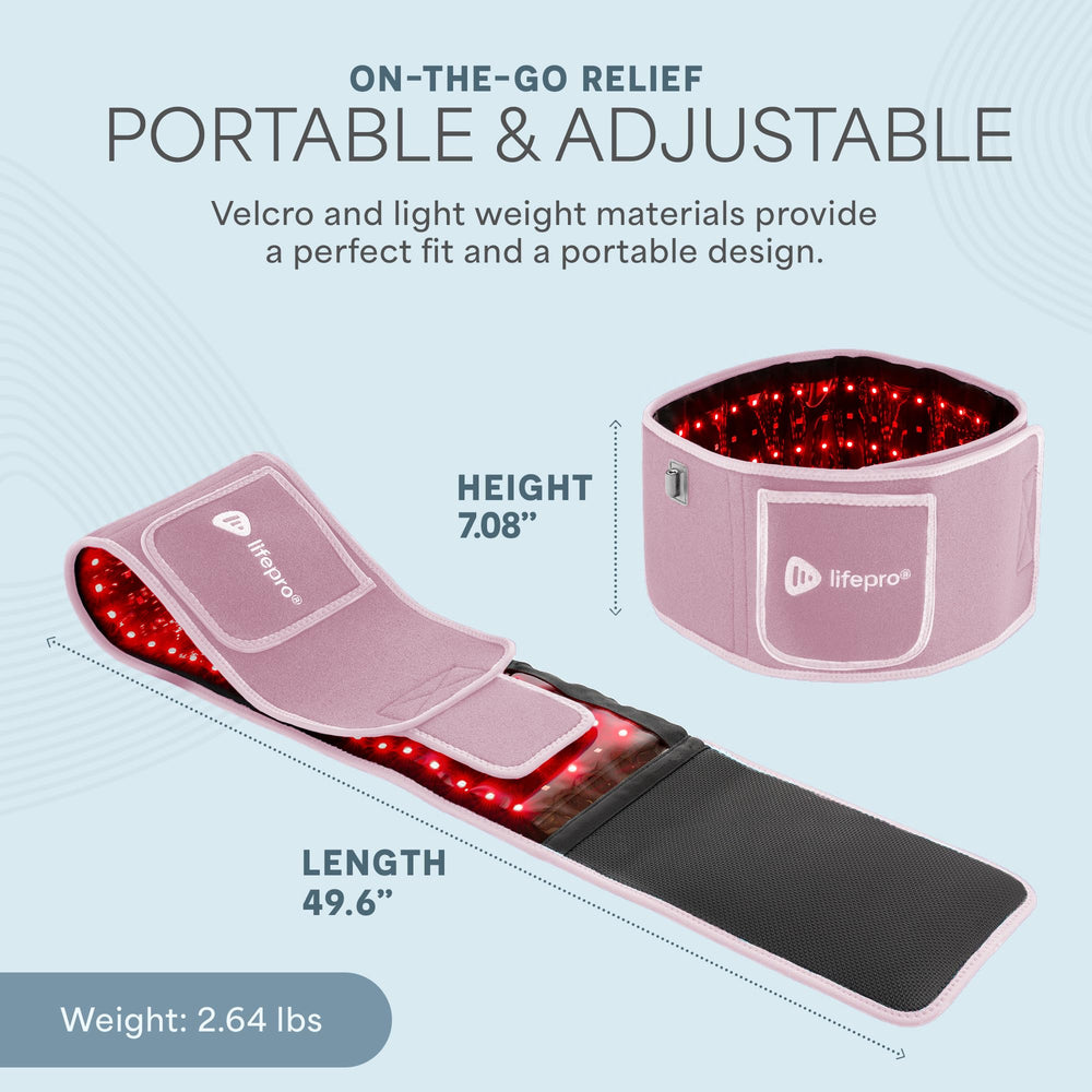 LifePro red light therapy belt remote demonstrates easy session control