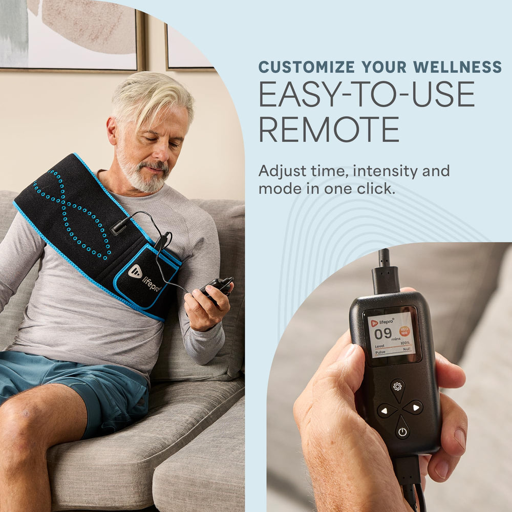 LifePro belt powers via USB or wall outlet for flexible setups.