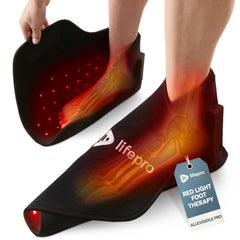 LifePro red and near infrared foot brace product photo illustrating portable therapy for feet.