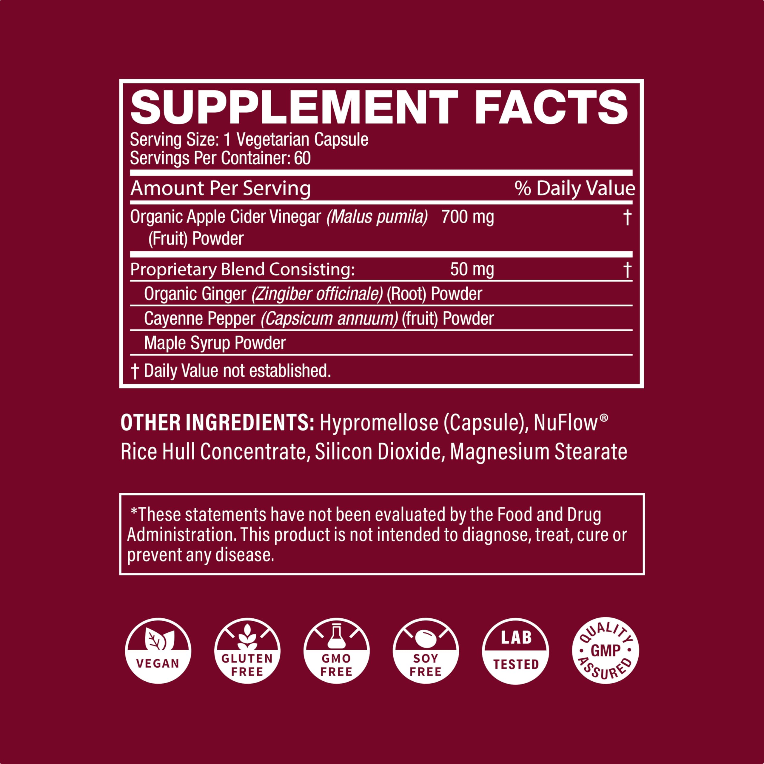Life's Fortune ACV capsules and ginger root close-up, highlighting natural ingredients.