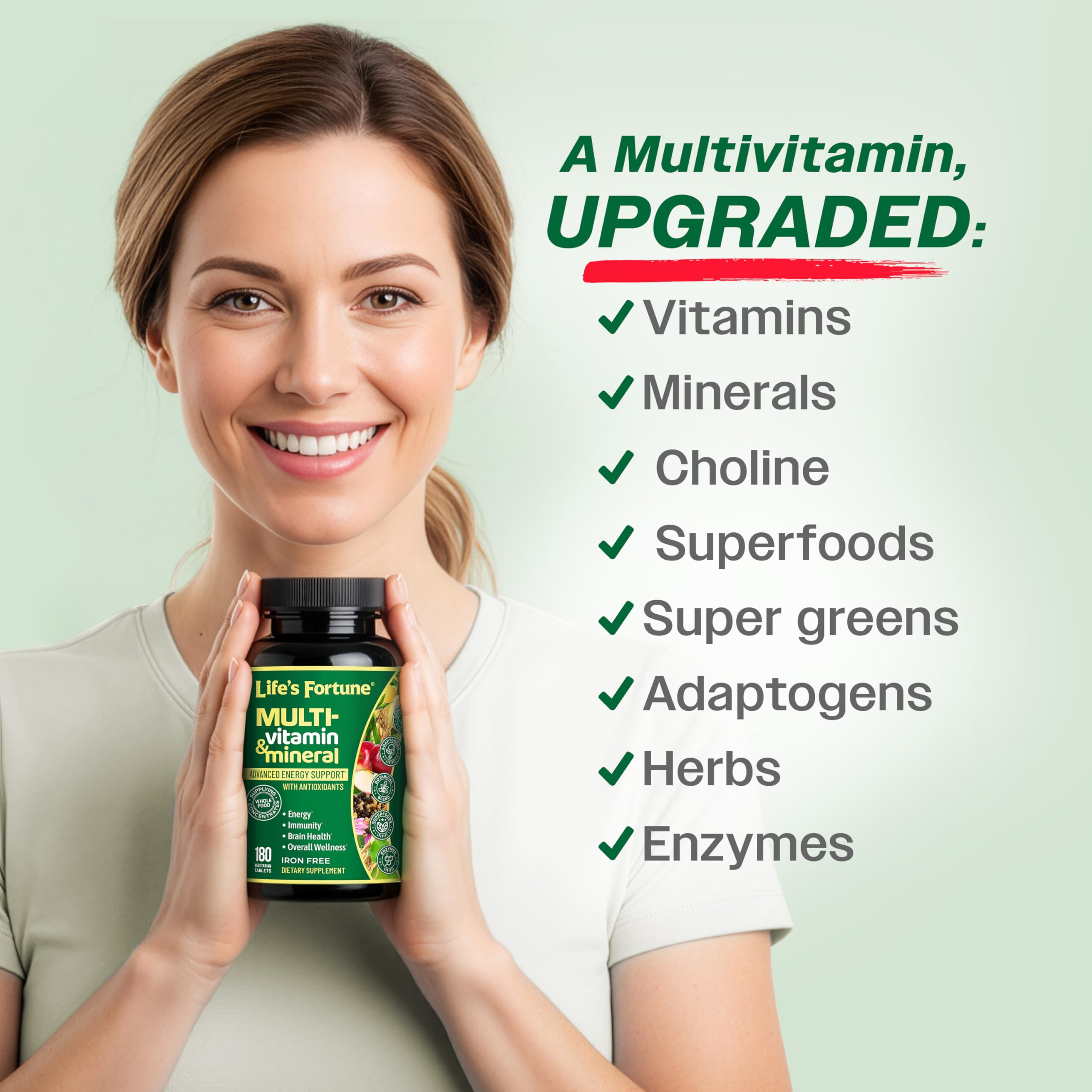 Life's Fortune Biotin natural ingredients for hair and nails support.