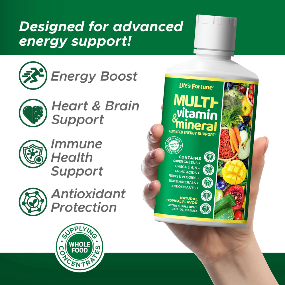 Paquete de dos frascos Life's Fortune multivitamínico líquido