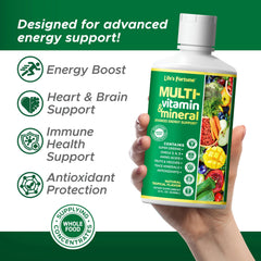 Paquete de dos frascos Life's Fortune multivitamínico líquido
