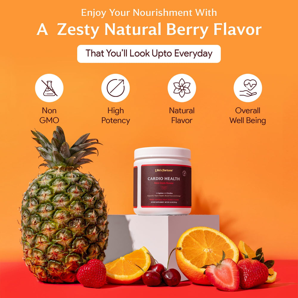 Life's Fortune perilla-pomegranate-grape blend image highlights antioxidant-rich ingredients