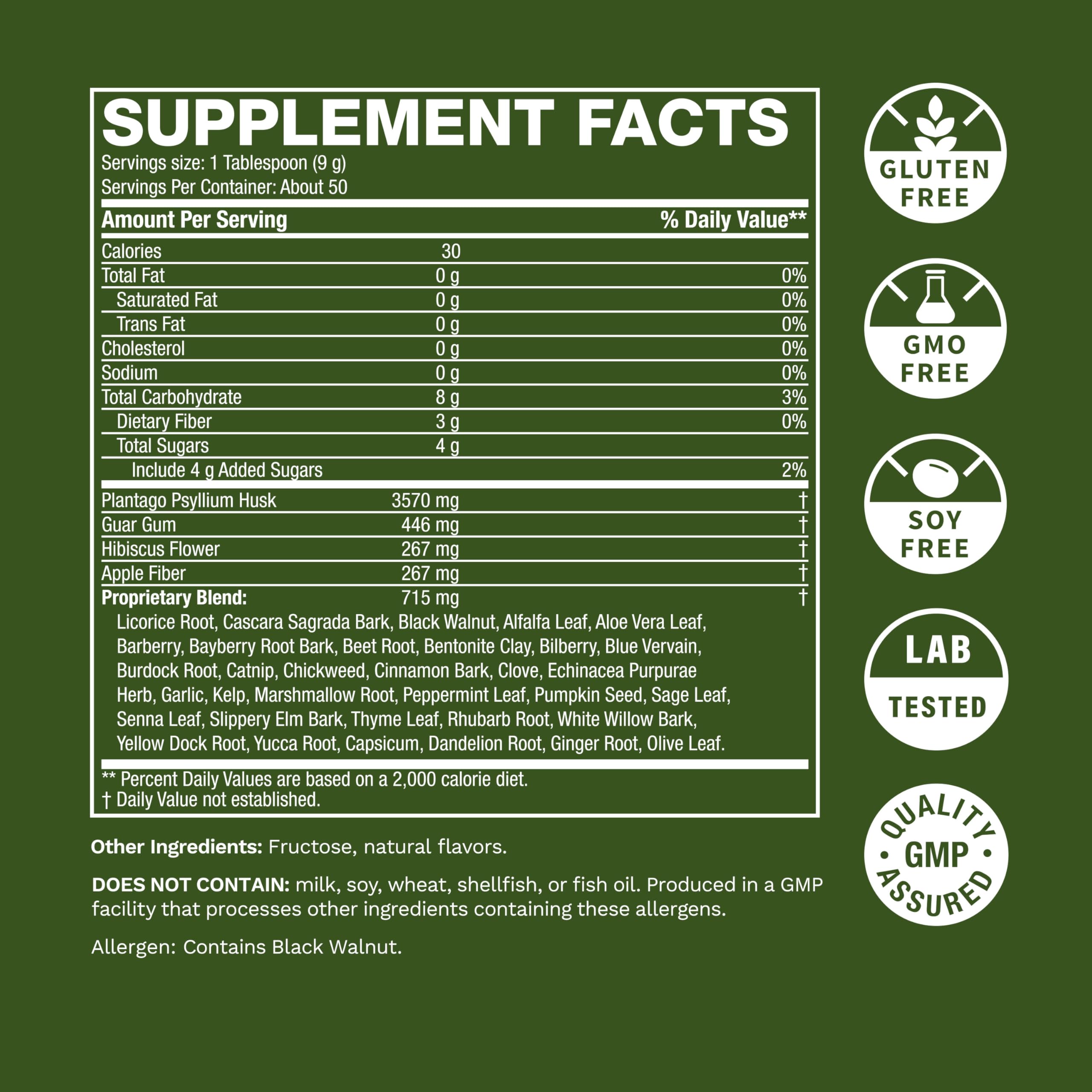 Life's Fortune fiber powder in a glass smoothie demonstrates versatile daily use