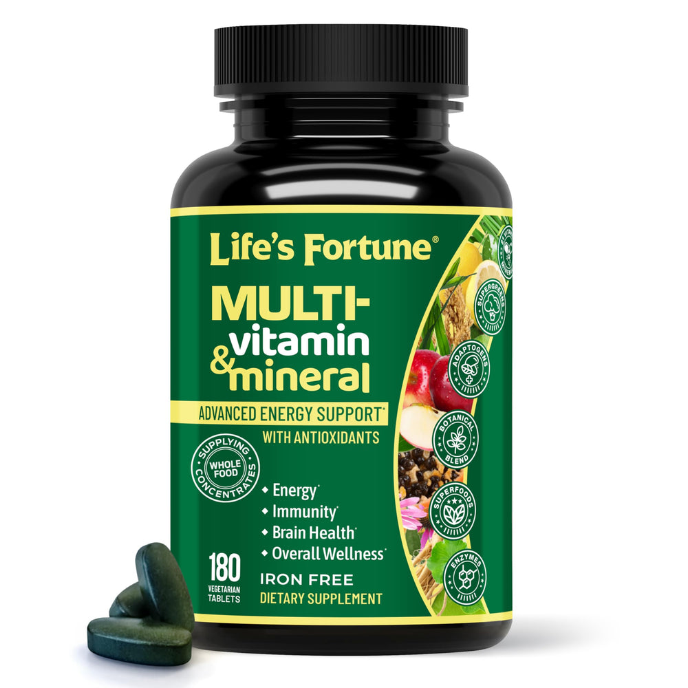 Life's Fortune Whole Food Multivitamin bottle front for daily wellness.