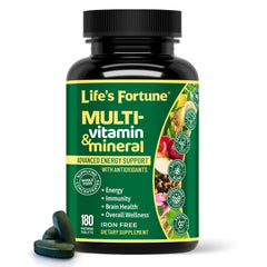 Life's Fortune Whole Food Multivitamin bottle front for daily wellness.