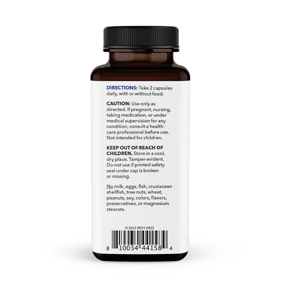 LifeSeasons Ashwagandha root and green leaves around capsules for natural adaptogen