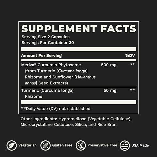 LifeSeasons Meriva Turmeric capsules being poured for daily muscle comfort.