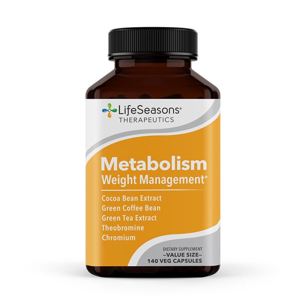 LifeSeasons Metabolism bottle front view supports daily wellness and energy routine.