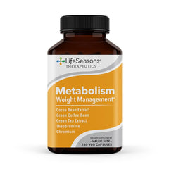 LifeSeasons Metabolism bottle front view supports daily wellness and energy routine.