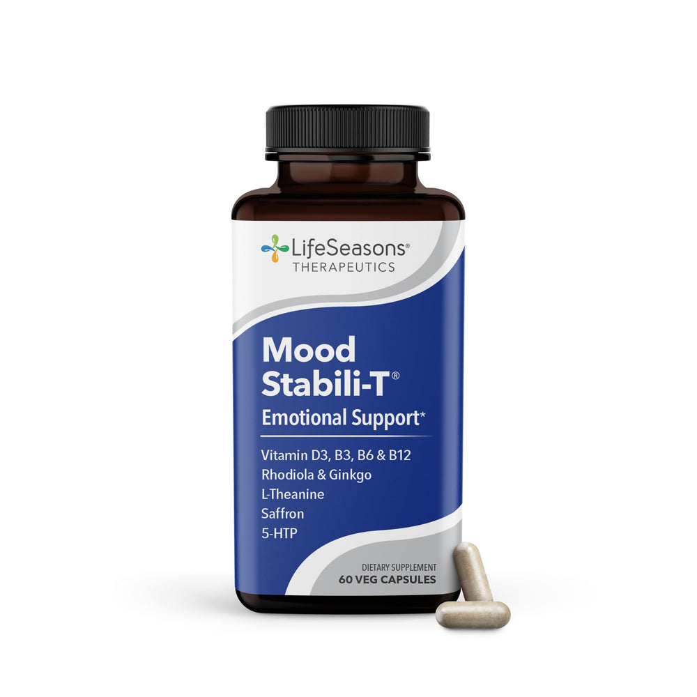 LifeSeasons Mood Stabili-T bottle front for calm mood support and daily balance