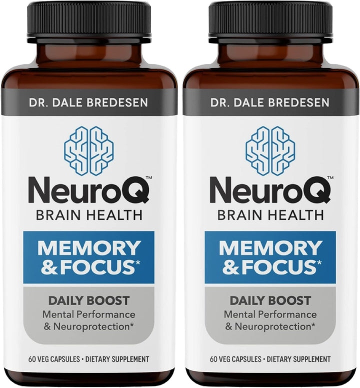 LifeSeasons NeuroQ bottle with capsules supporting cognitive performance.