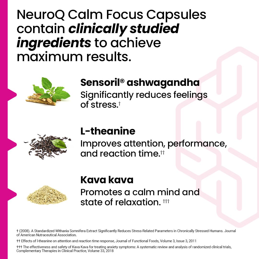 Capsules in hand representing LifeSeasons NeuroQ calm focus daily use.