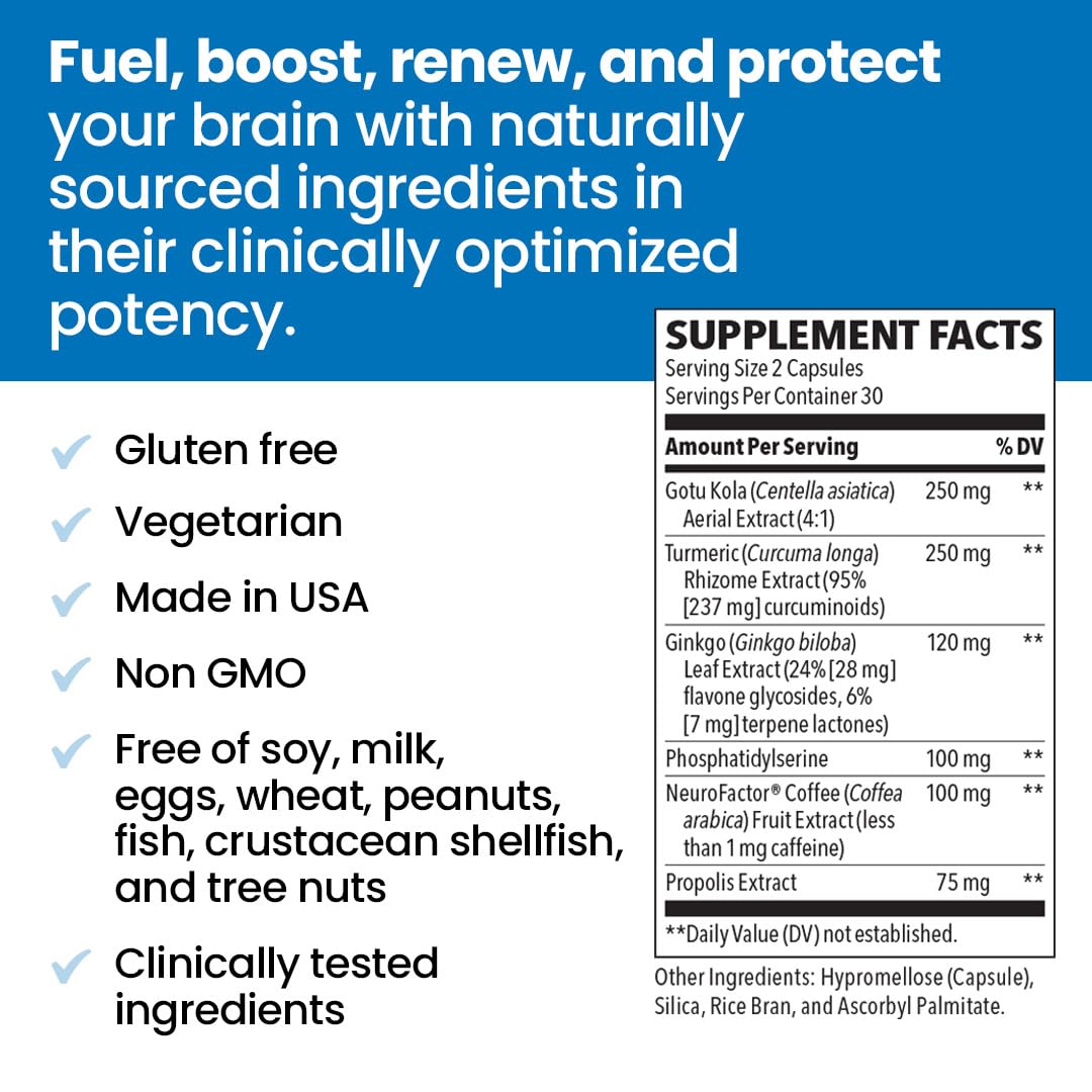 LifeSeasons NeuroQ bottle label detail showcasing phosphatidylserine and propolis.