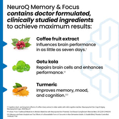 LifeSeasons NeuroQ label highlights a doctor-formulated brain health blend.