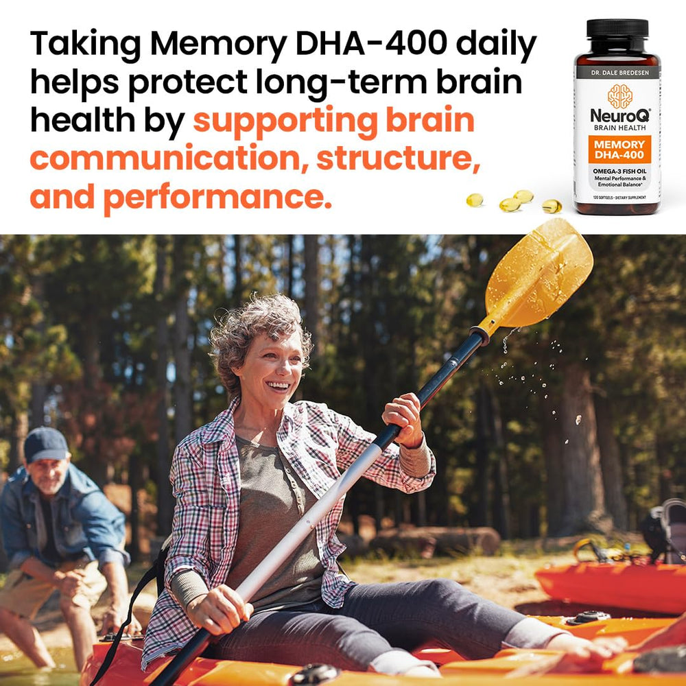 LifeSeasons NeuroQ-400 DHA daily-use package, easy-to-swallow softgels