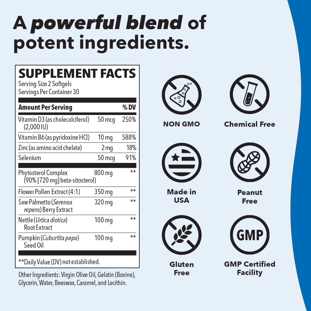 LifeSeasons Pros-T daily-use softgels for easy routine.