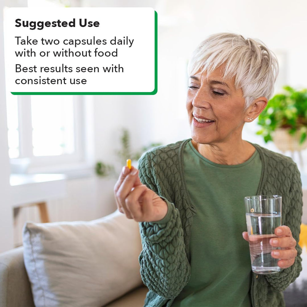 LifeSeasons Puri-T bottle with glass conveys daily detox support.