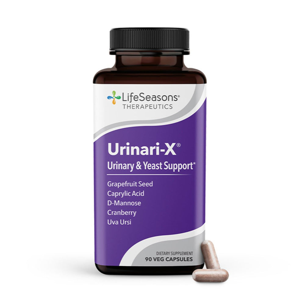 LifeSeasons Urinari-X bottle front highlighting fast-acting urinary support