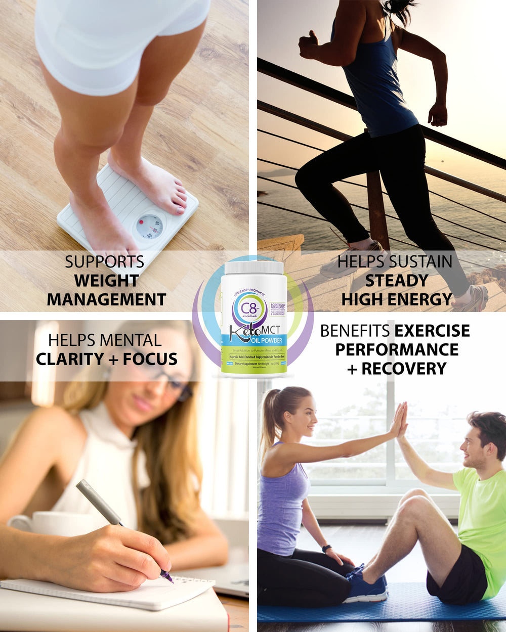 LifeSense C8 powder enhances keto coffee creamer without dairy or fillers.