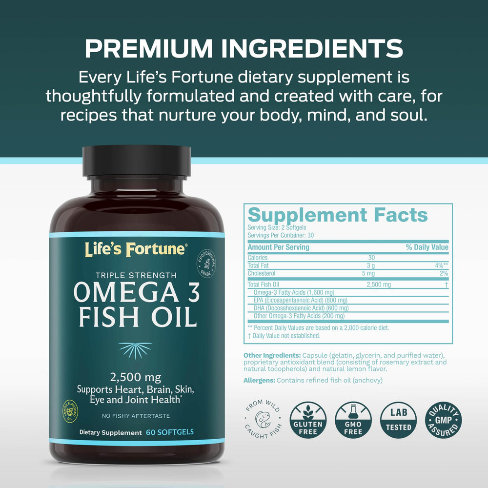 Lifestyle scene depicting the daily use routine with Life's Fortune omega-3