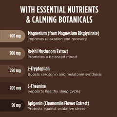 LIFESTACKS Calm Evening Tonic brew with warm cinnamon cocoa aroma.