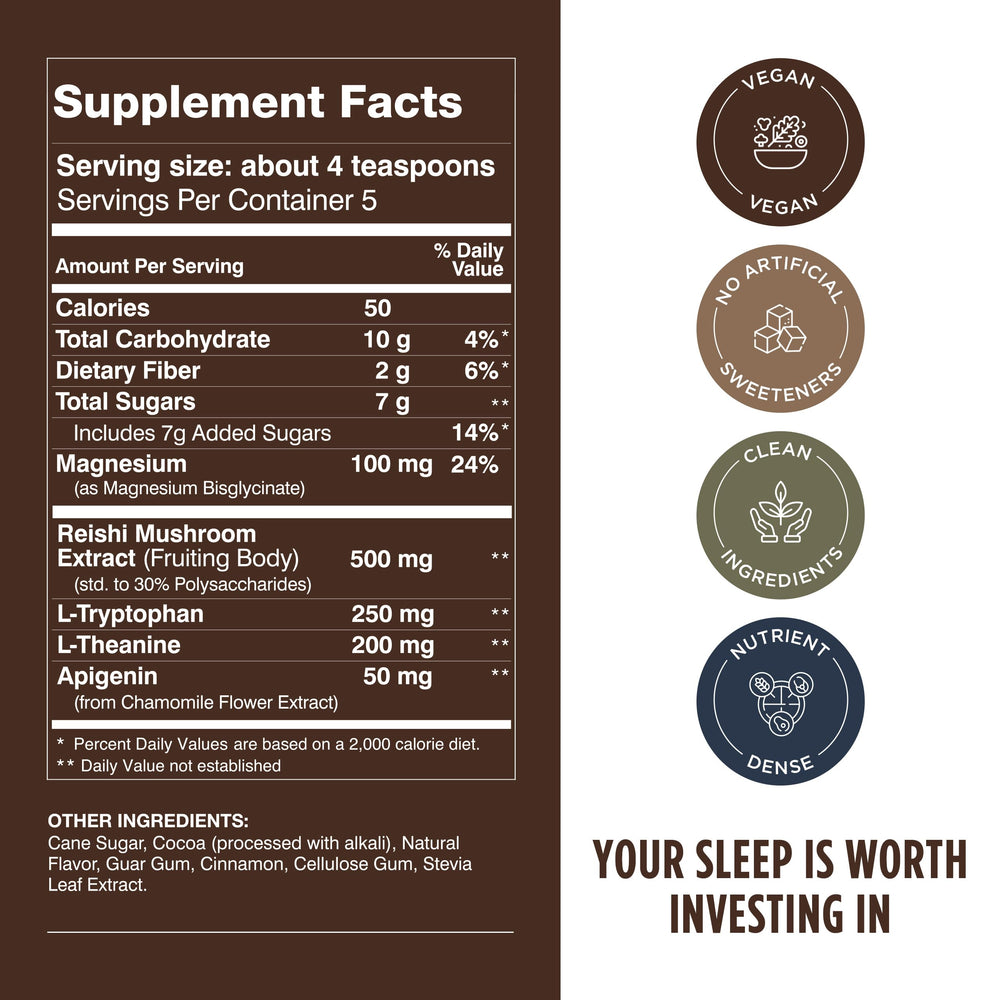 Pouring LIFESTACKS Calm Evening Tonic into a mug for a cinnamon cocoa drink