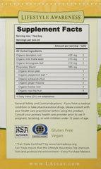 Lifestyle Awareness Teas cup with dandelion and milk thistle, a soothing herbal moment.
