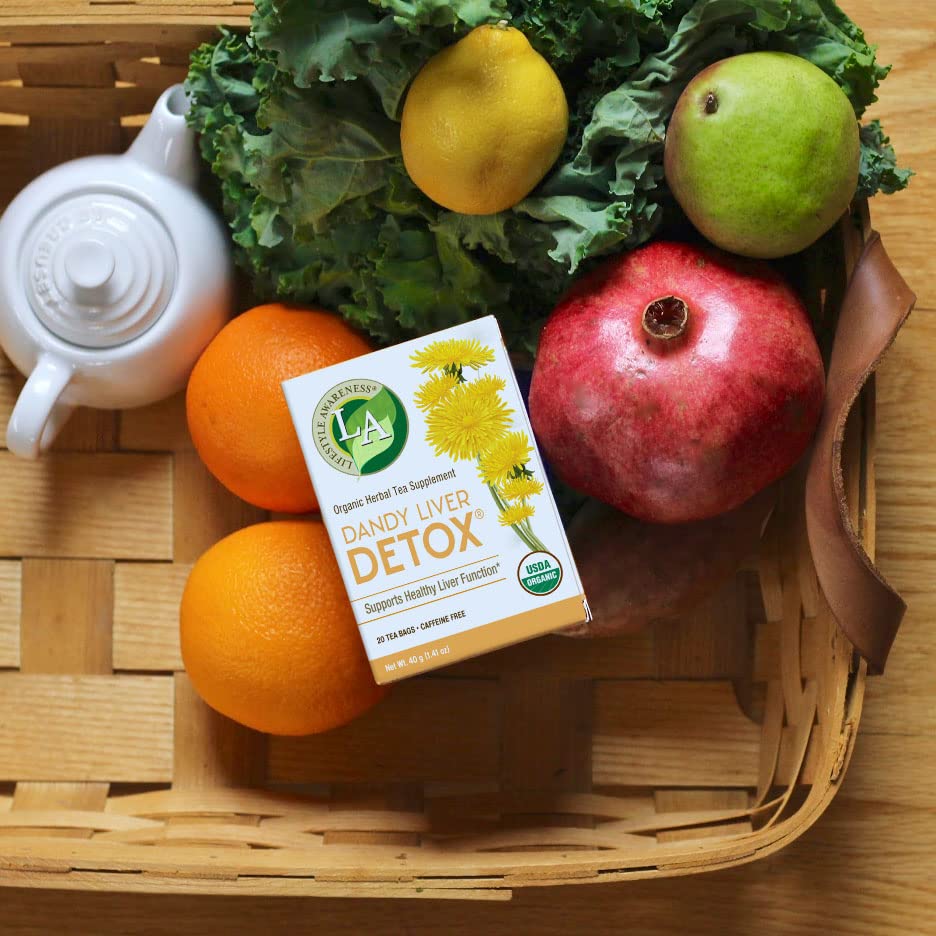 Lifestyle Awareness Teas tea bags in sustainable packaging.