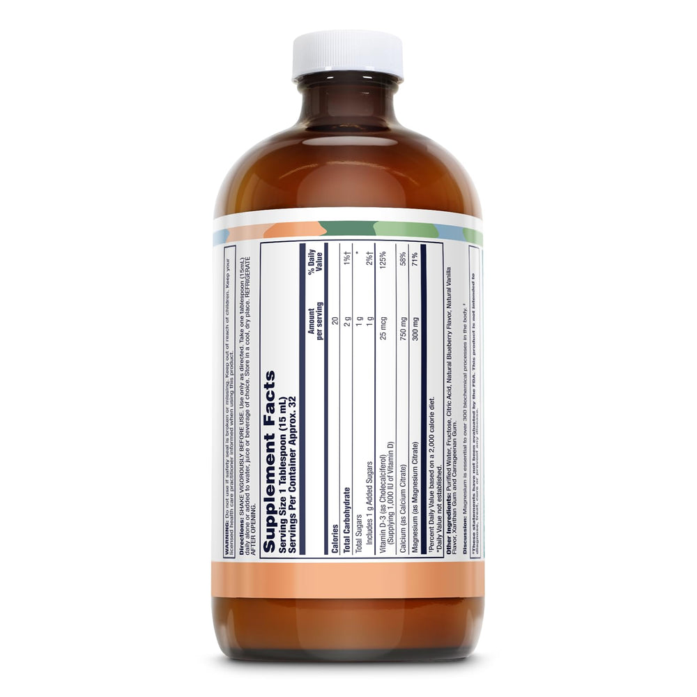Pouring LIFETIME Bone Support Liquid into a glass for convenient daily use.