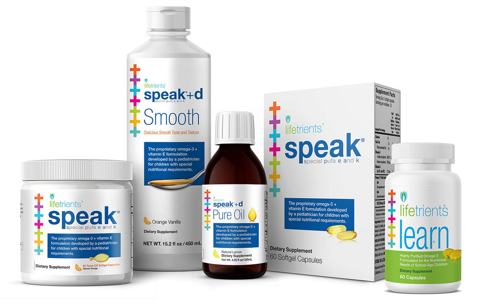 Lifetrients Speak bottle front label highlighting key nutrients