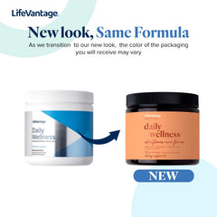 LifeVantage Daily Wellness glass filled with elderflower-acai drink ready to enjoy