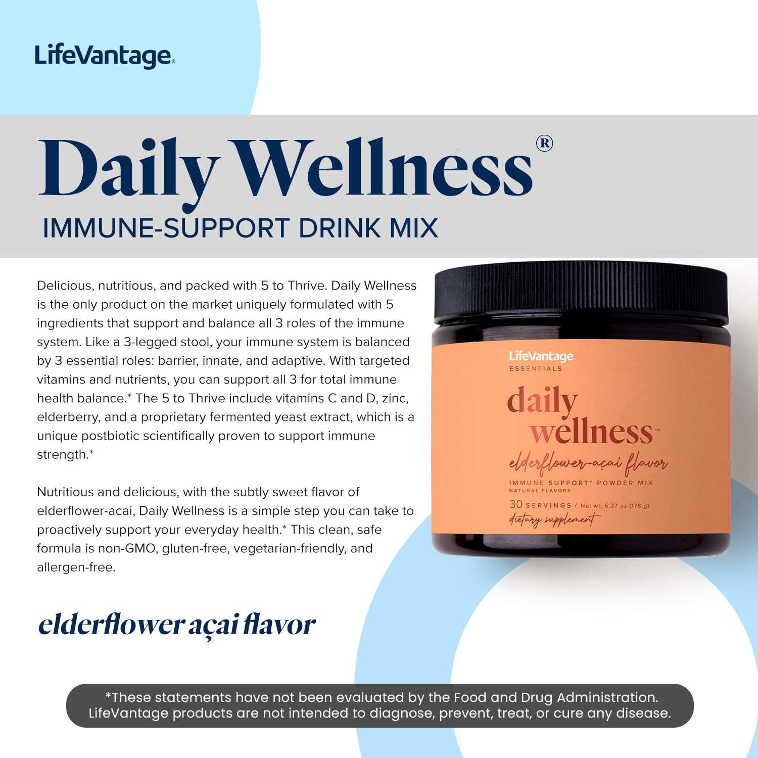 LifeVantage Daily Wellness label close-up showing non-GMO and gluten-free details