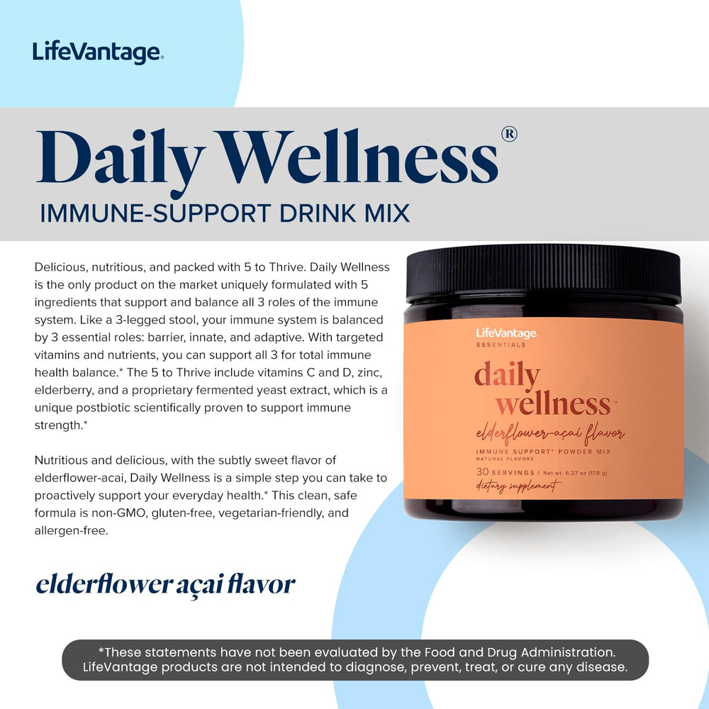 LifeVantage Daily Wellness label close-up showing non-GMO and gluten-free details