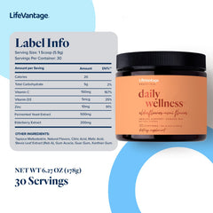 LifeVantage Daily Wellness shaker with powder scoop for quick immune-support sip