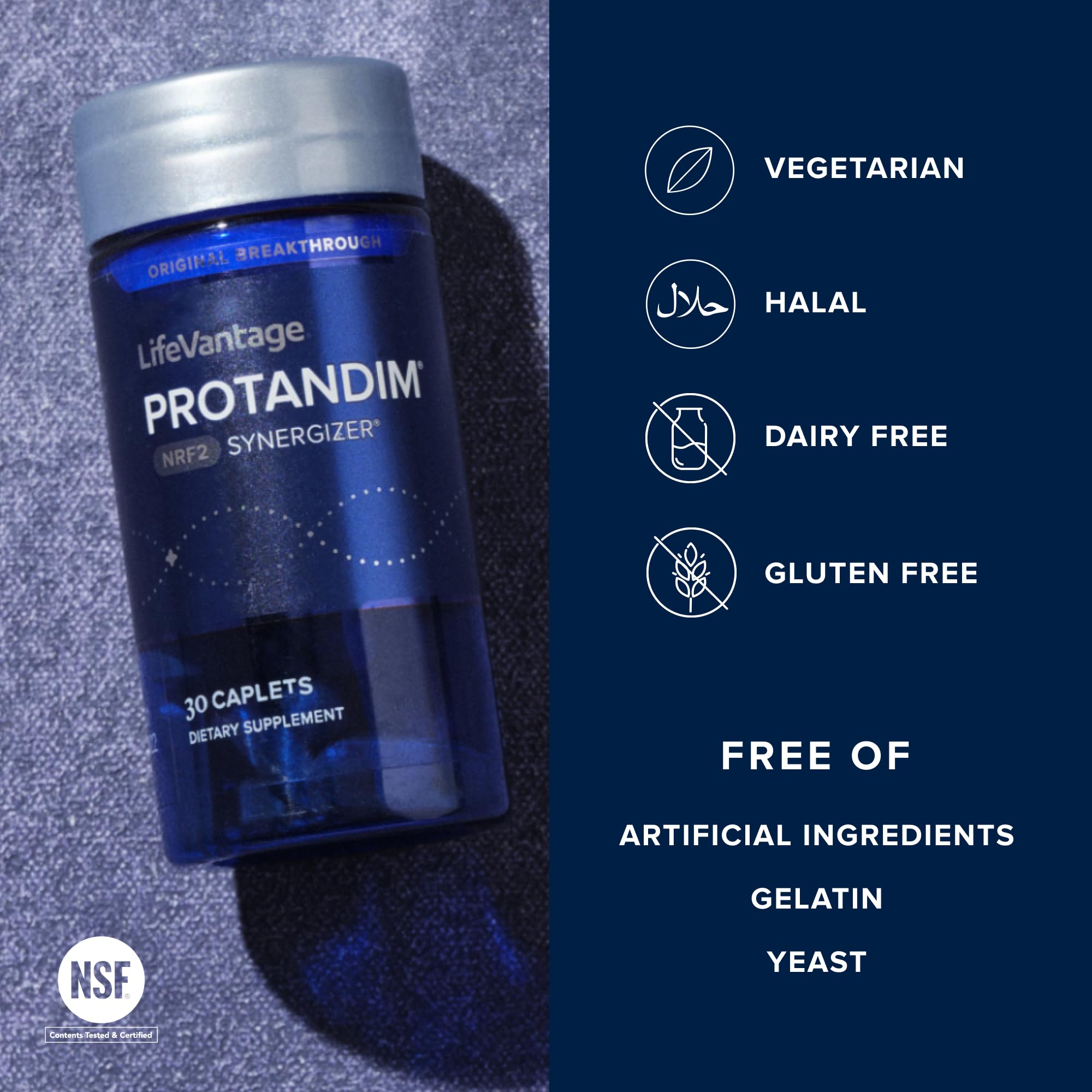 Protandim Nrf2 Synergizer pills arranged for daily wellness.