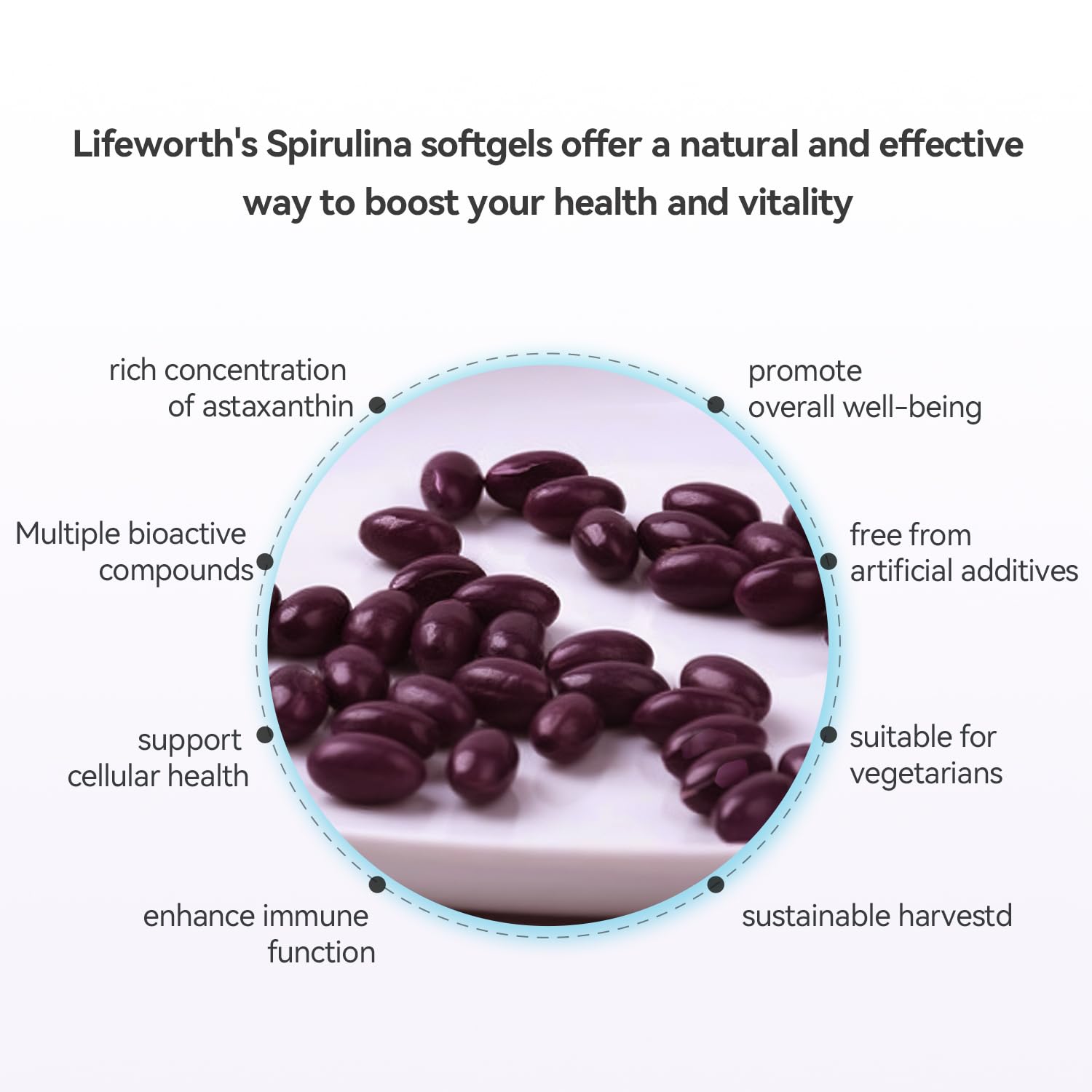 Lifestyle use shot of LIFEWORTH Astaxanthin for on‑the‑go wellness.