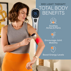 LifePro BioLux triple-wavelength LEDs provide targeted red and near-infrared therapy.