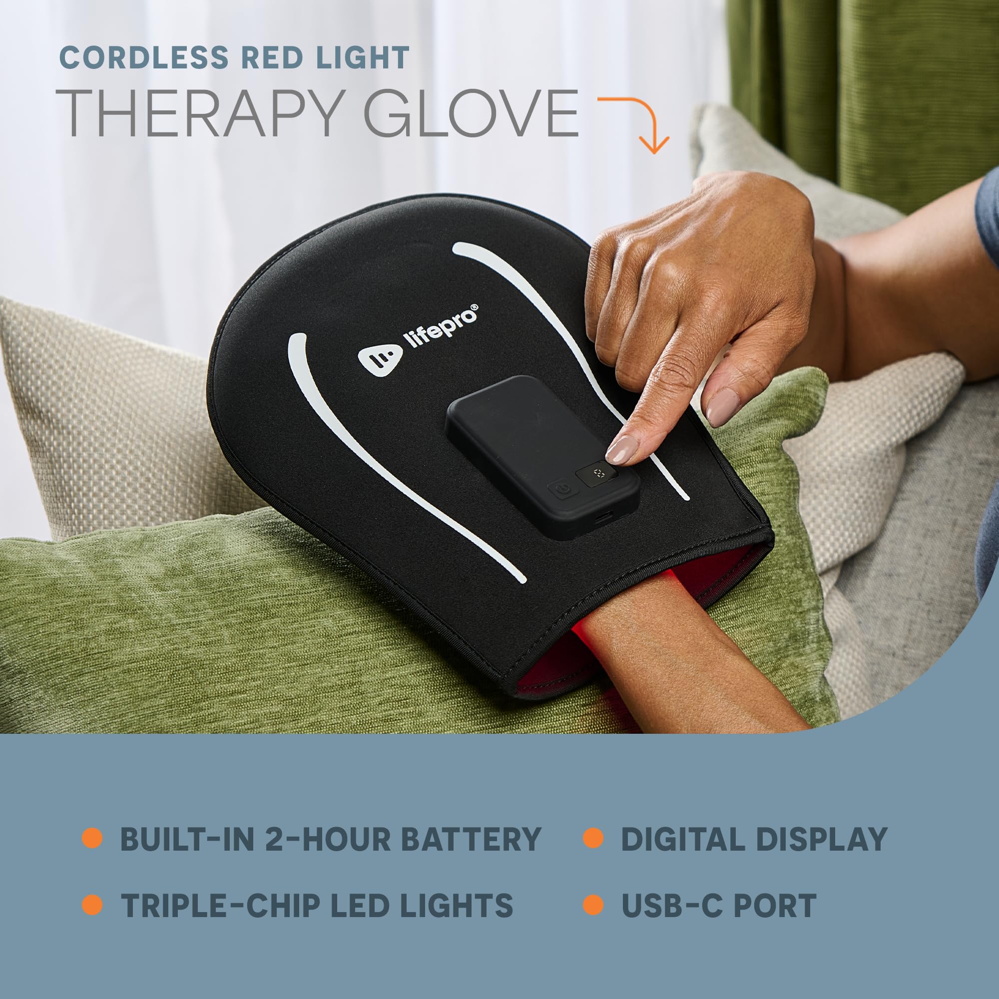 LifePro foot-ankle wrap digital display aids precise session timing.