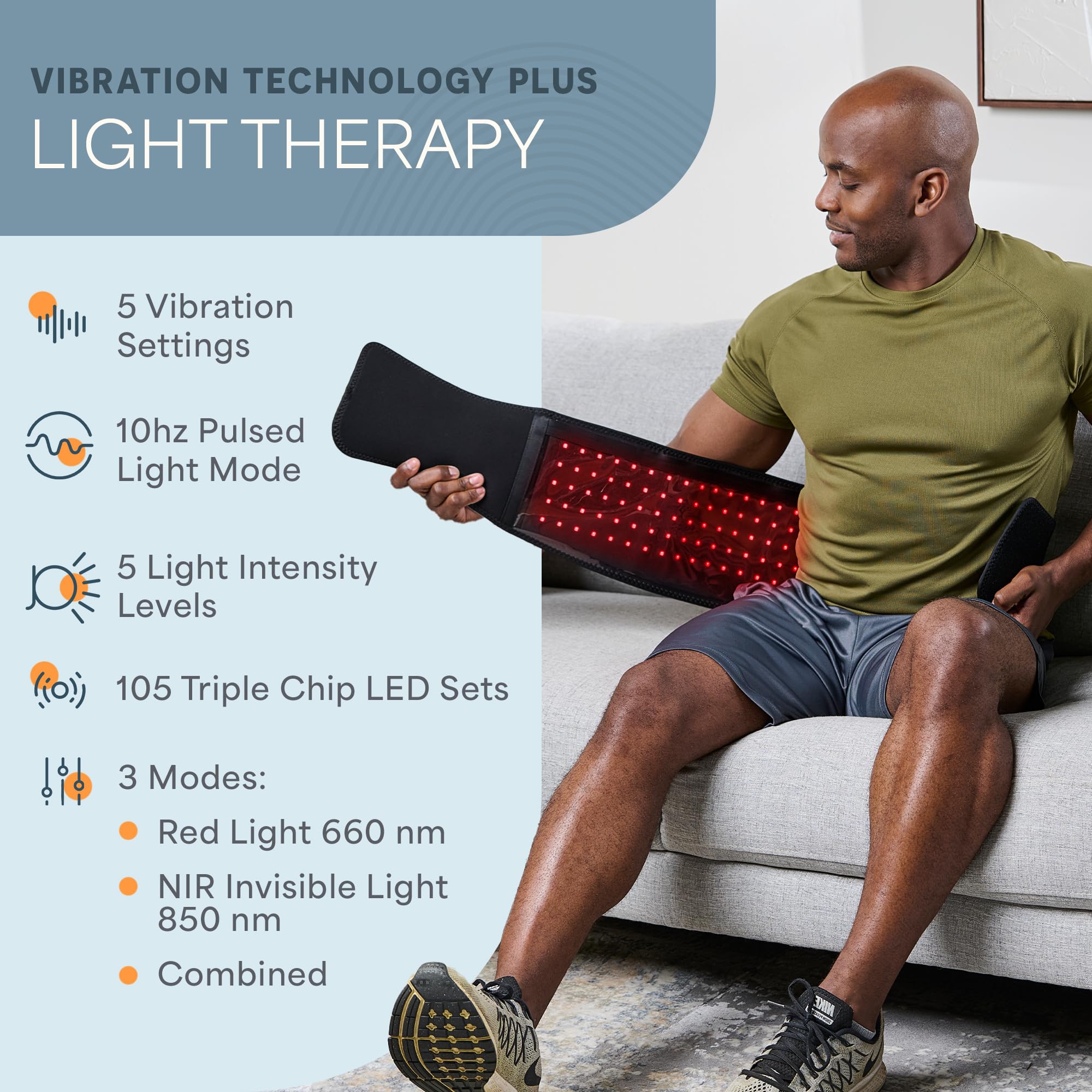 LifePro red light therapy belt shoulder usage shows flexible placement.
