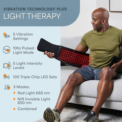 LifePro red light therapy belt shoulder usage shows flexible placement.