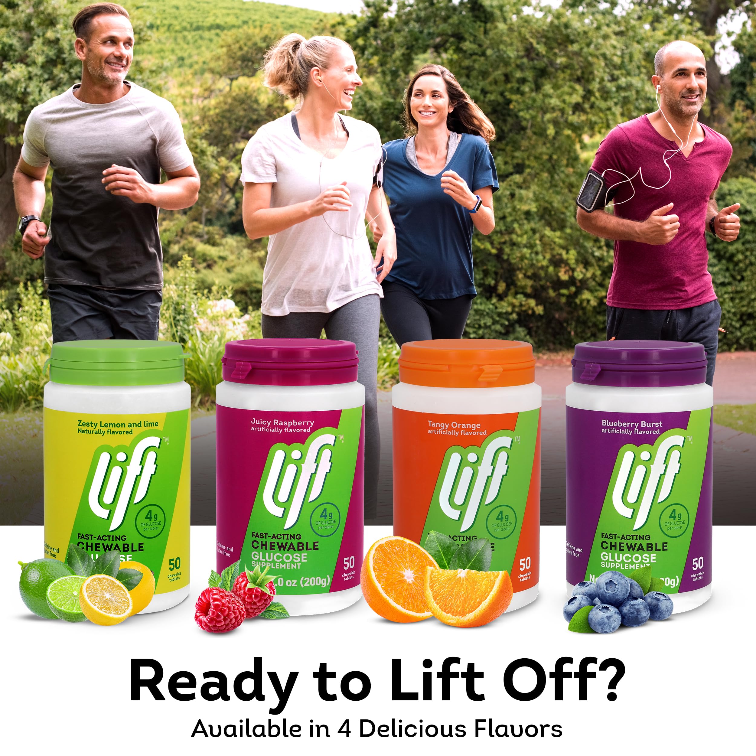Lift Glucose lemon-lime flavor image communicates refreshing citrus energy.