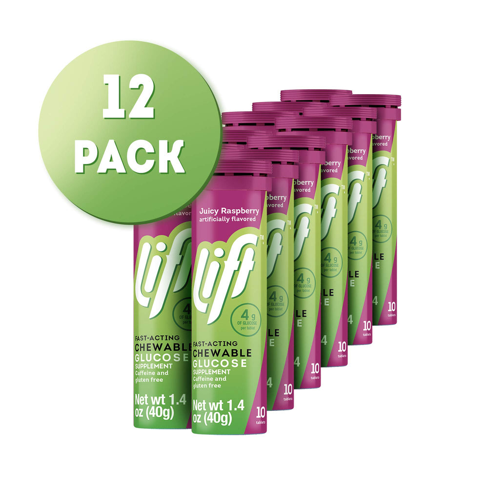 Lift Glucose Raspberry Fast-Acting Chewable Energy Tablets, 10 ct Tube ...